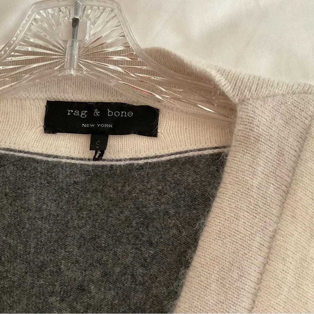 rag & bone Charcoal and Cream Cardigan - Picture 2 of 2